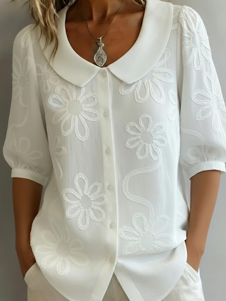 Aurélie™ — Leichte Bluse mit floralem Design und natürlicher Eleganz