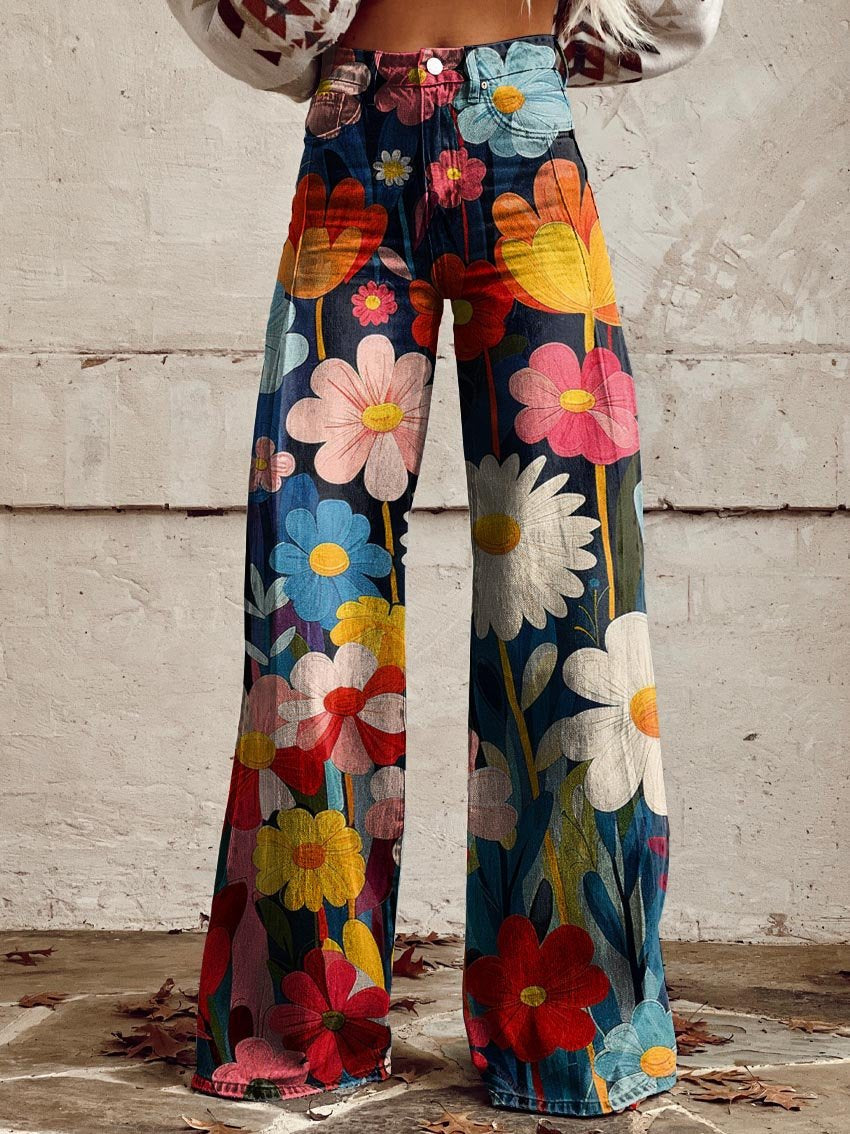 Léna - Weite Blumenhosen