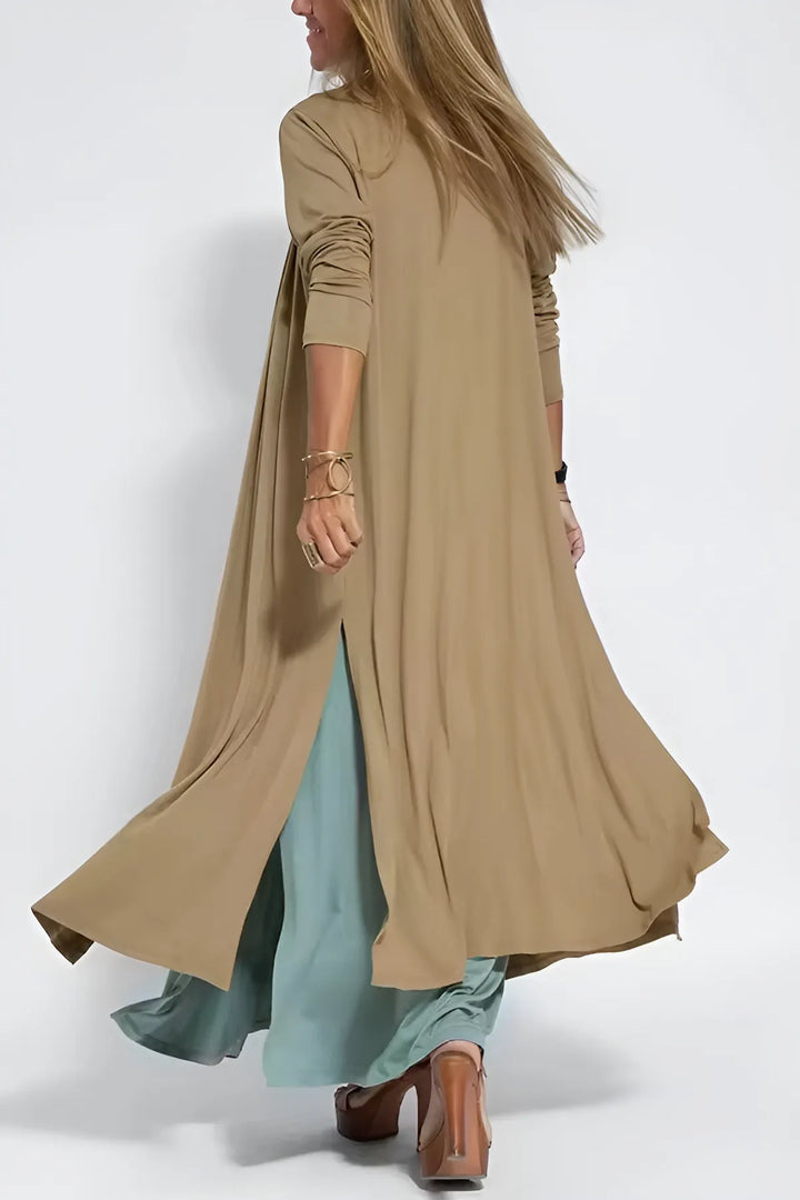 Carmela | Elegantes langes Kleid mit Strickjacke