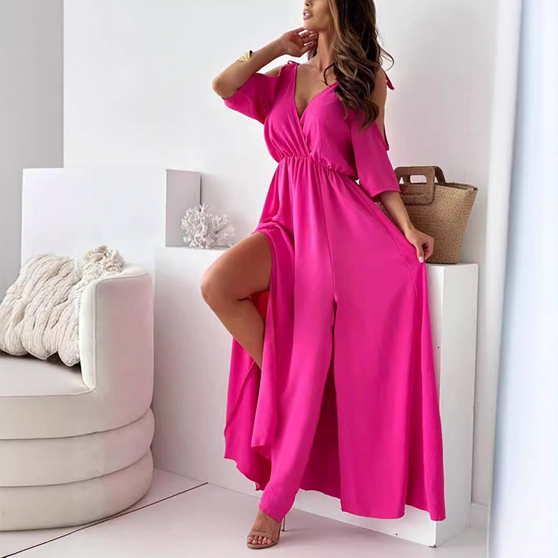 Olivia™ | Elegantes Maxikleid mit Schlitz