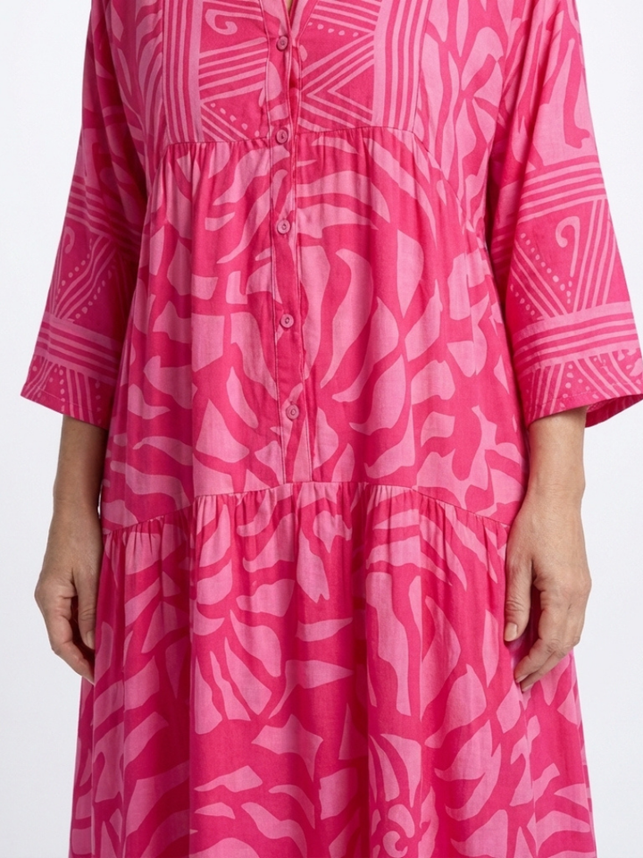 Marielle | Midi-Kleid mit Knopfleiste