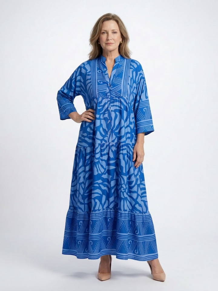 Marielle | Midi-Kleid mit Knopfleiste