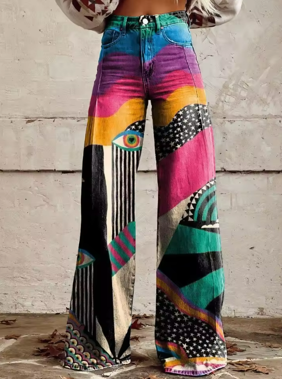 Talia - Flared Boho-Chic-Hosen